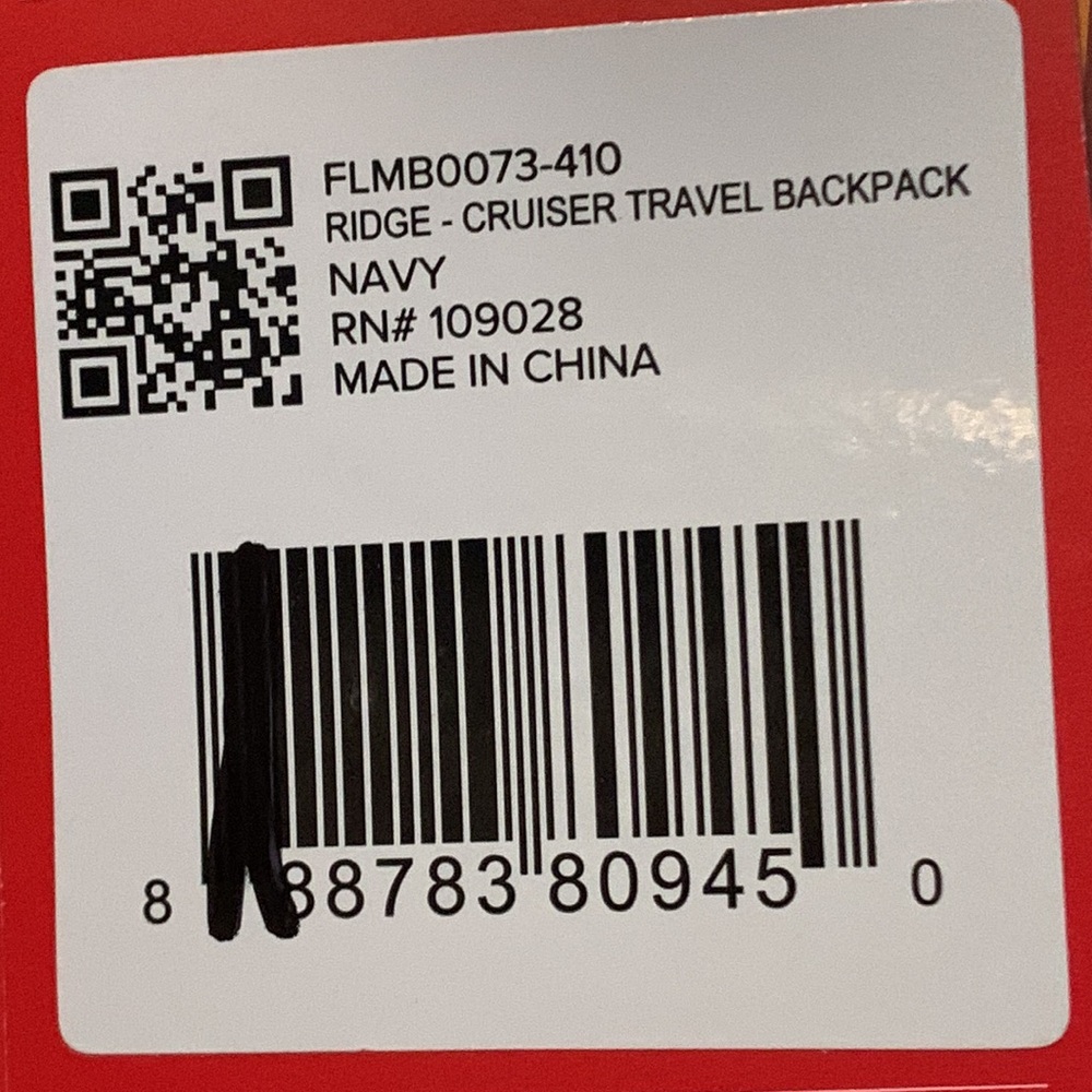 New FUL Ridge Cruiser Travel Backpack Navy Blue - Picture 6 of 6